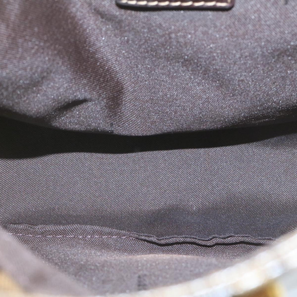 FENDI Zucchino Hand Bag Coated Canvas Brown  ar6367