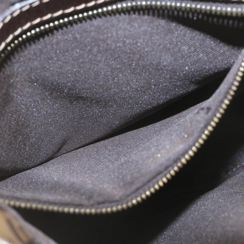 FENDI Zucchino Hand Bag Coated Canvas Brown  ar6367