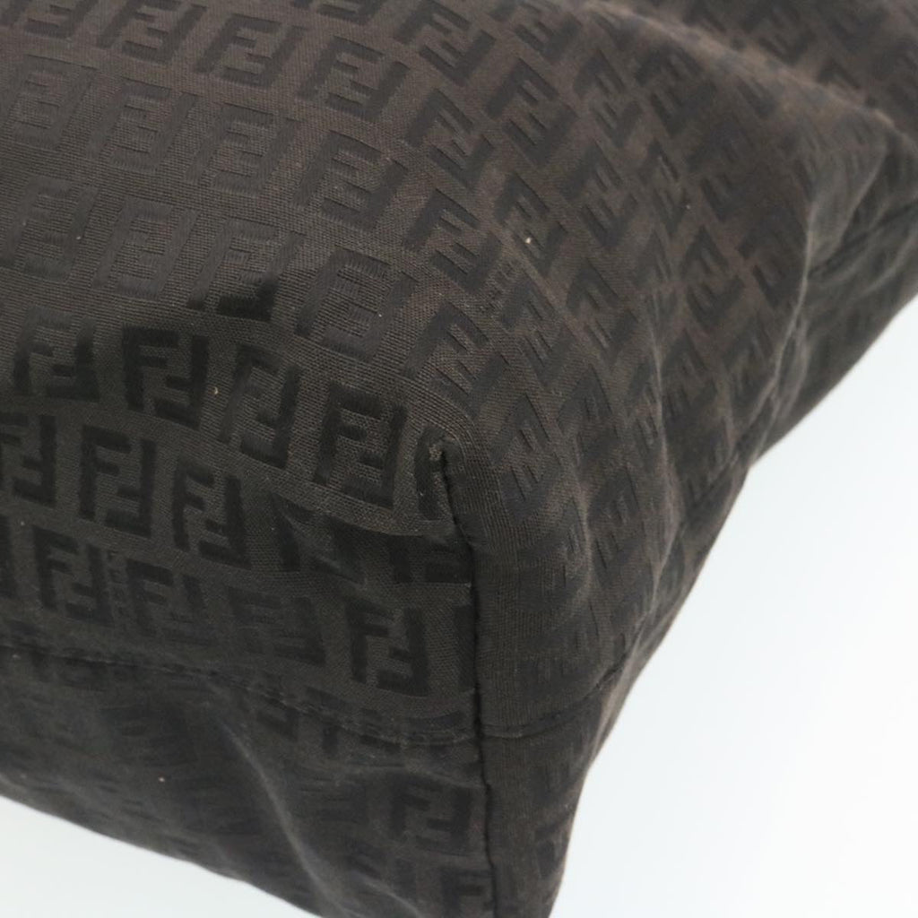 FENDI Zucchino Canvas Tote Bag Black  ar6460