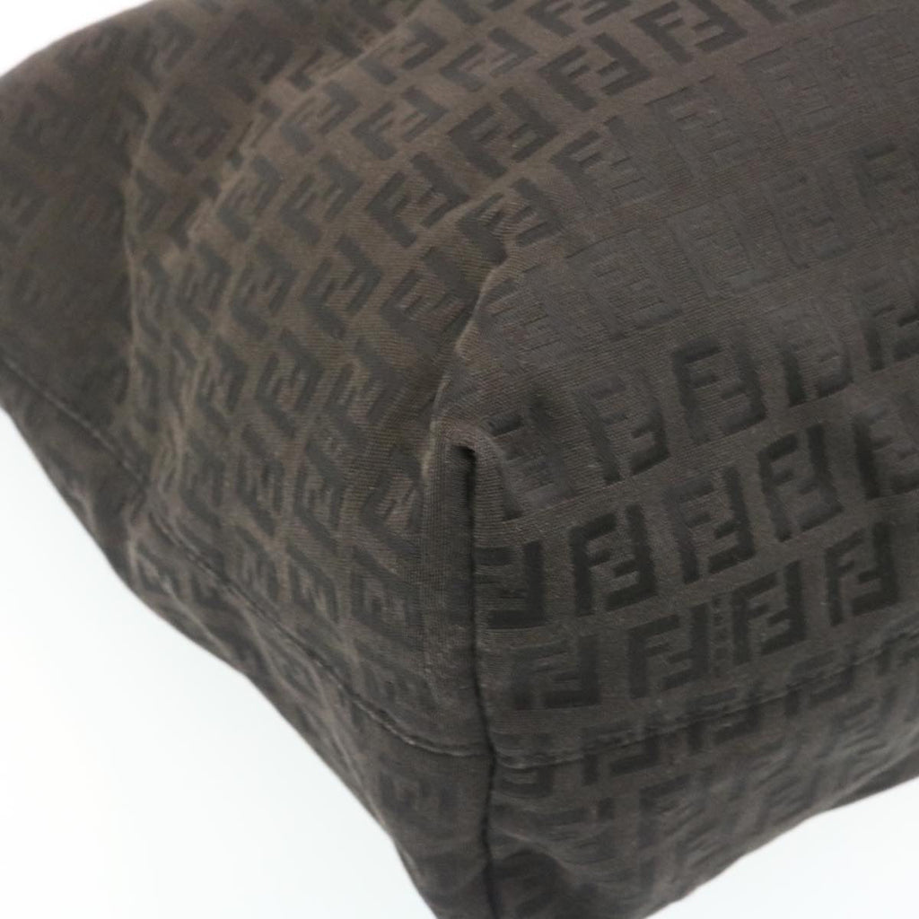 FENDI Zucchino Canvas Tote Bag Black  ar6460