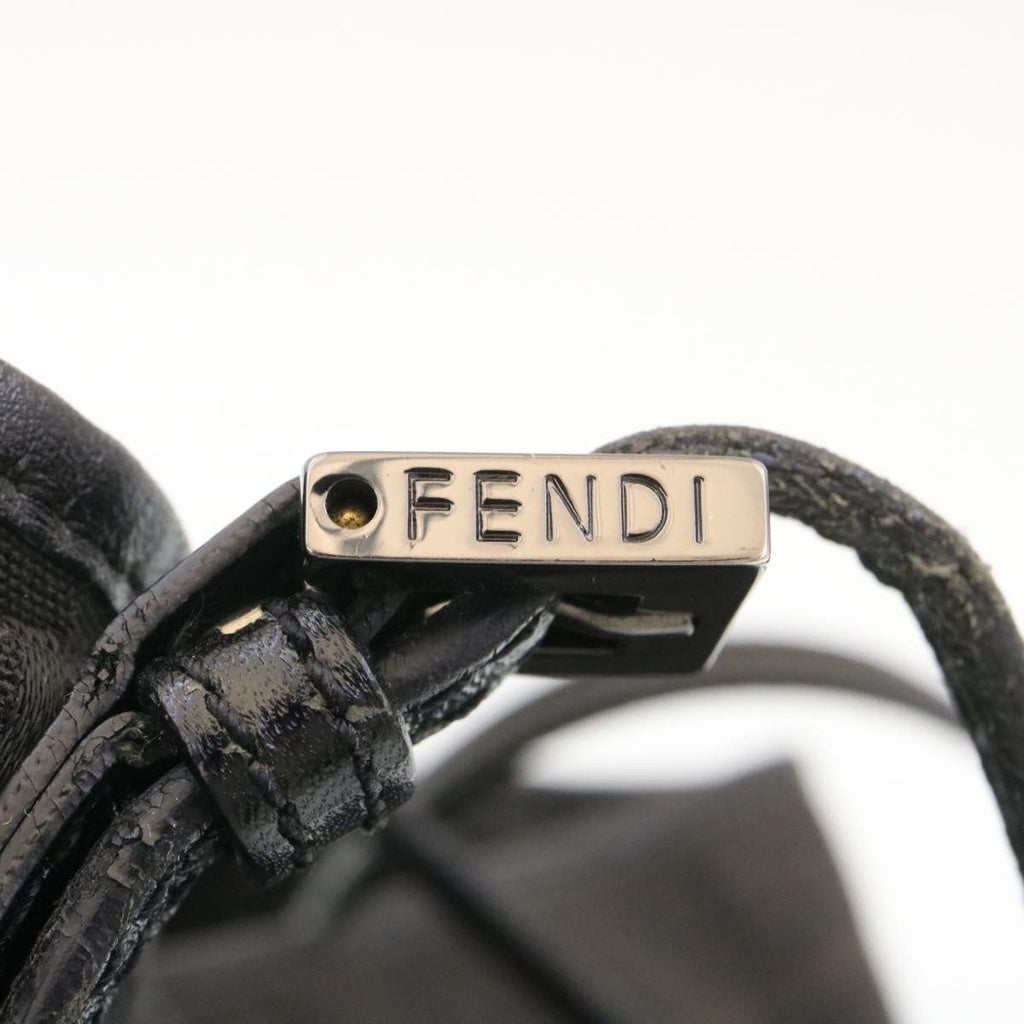 FENDI Zucchino Canvas Tote Bag Black  ar6460
