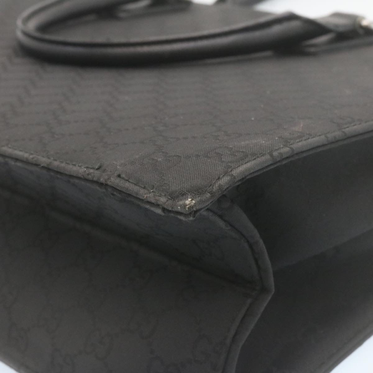GUCCI GG Canvas Hand Bag Black  ar6477