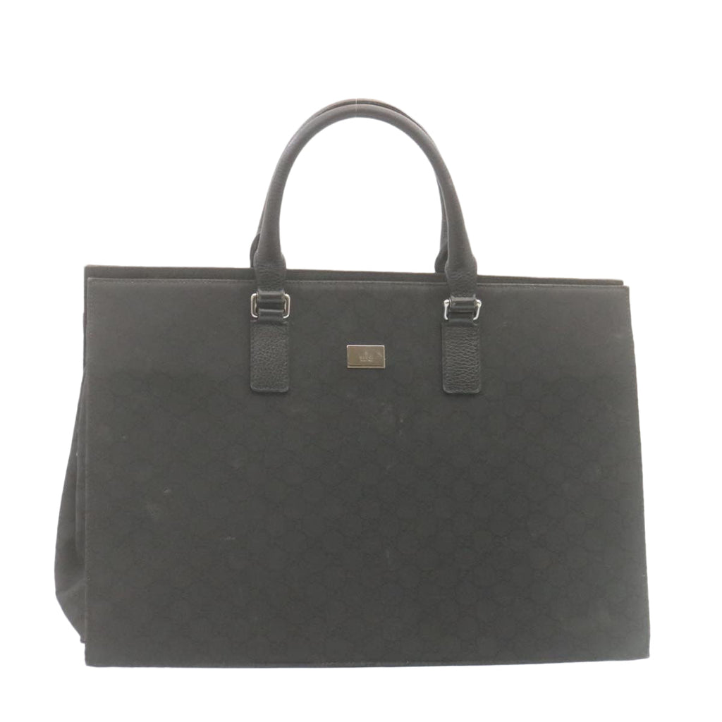 GUCCI GG Canvas Hand Bag Black  ar6477