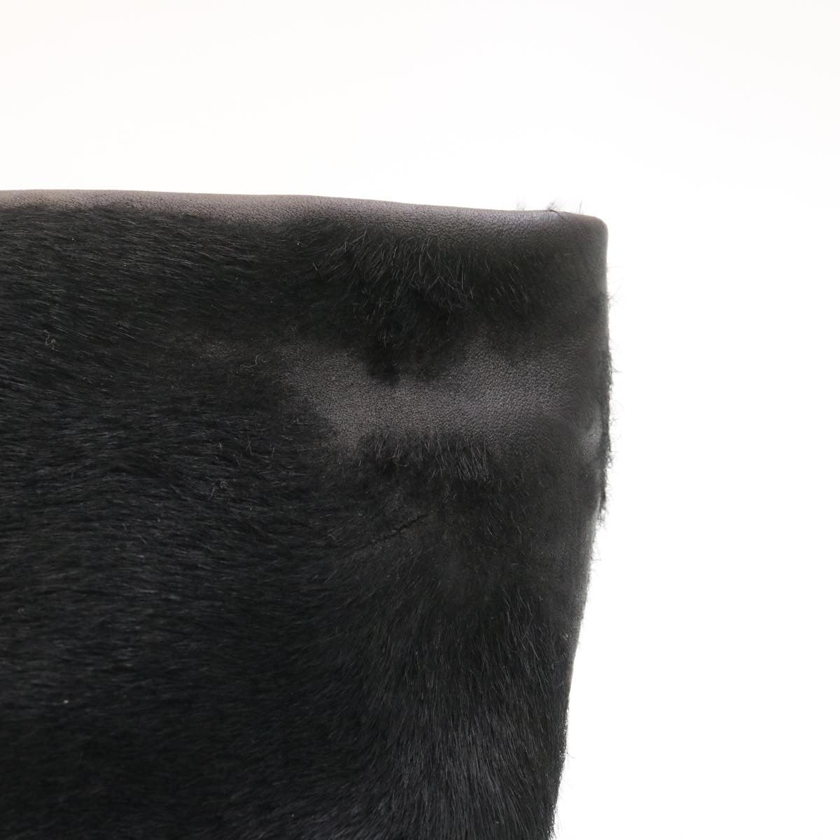 FENDI Hand Bag Unborn Calf SkinLeather Black  ar6571