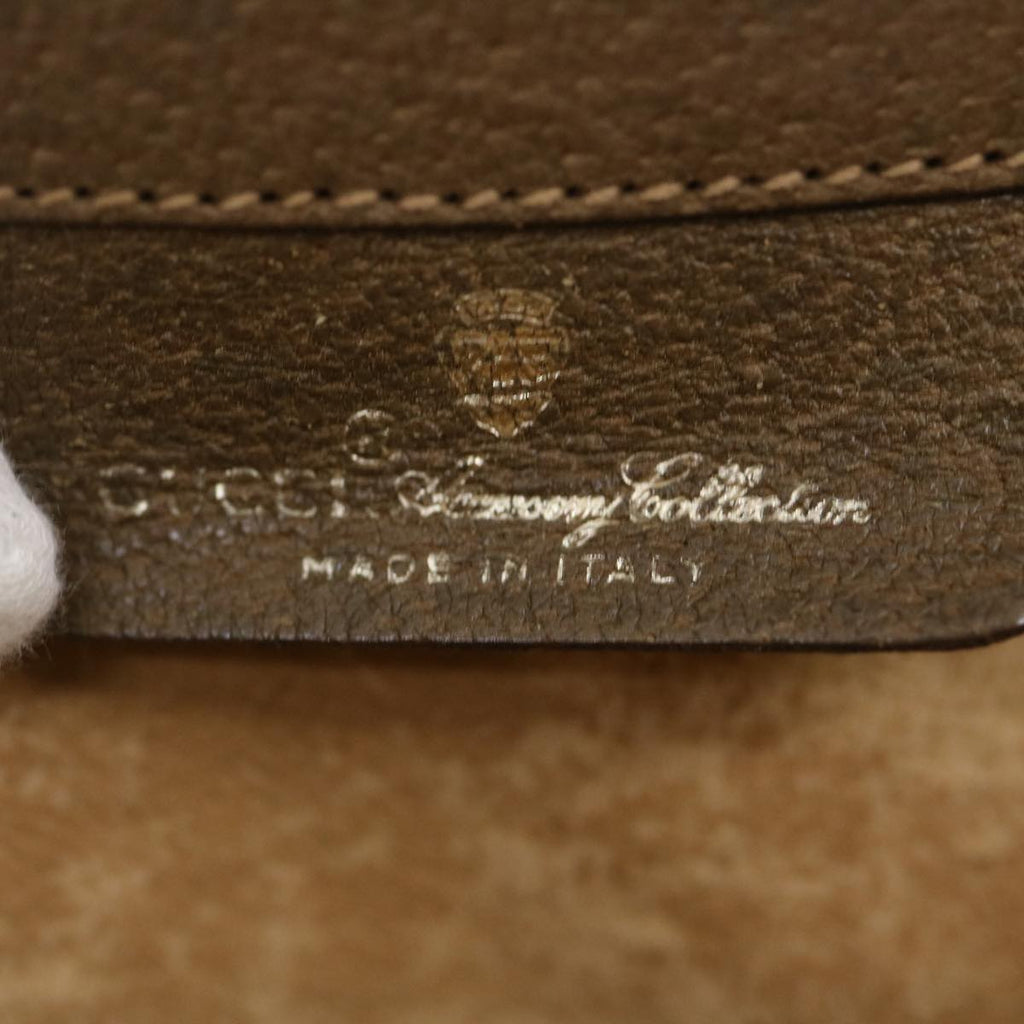 GUCCI Web Sherry Line GG Canvas Shoulder Bag Beige Red Green  ar6721