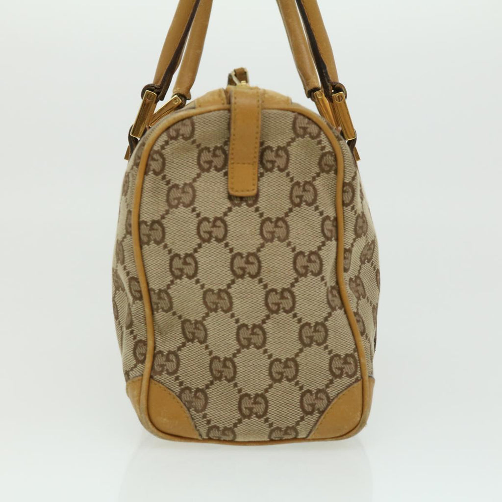 GUCCI GG Canvas Sherry Line Hand Bag Beige Brown Red 0000851001553  ar7441