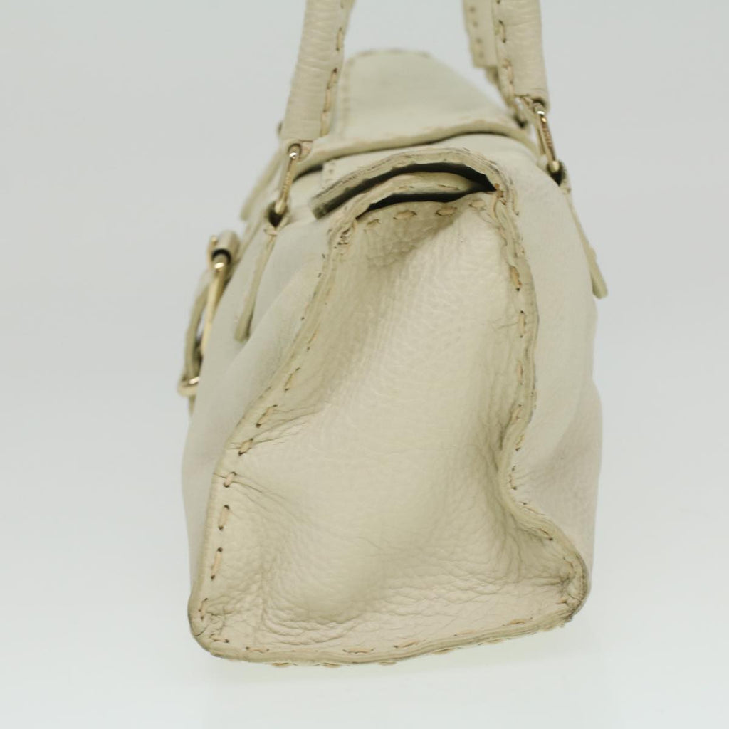 FENDI Celeria Shoulder Bag Leather White  ar8736