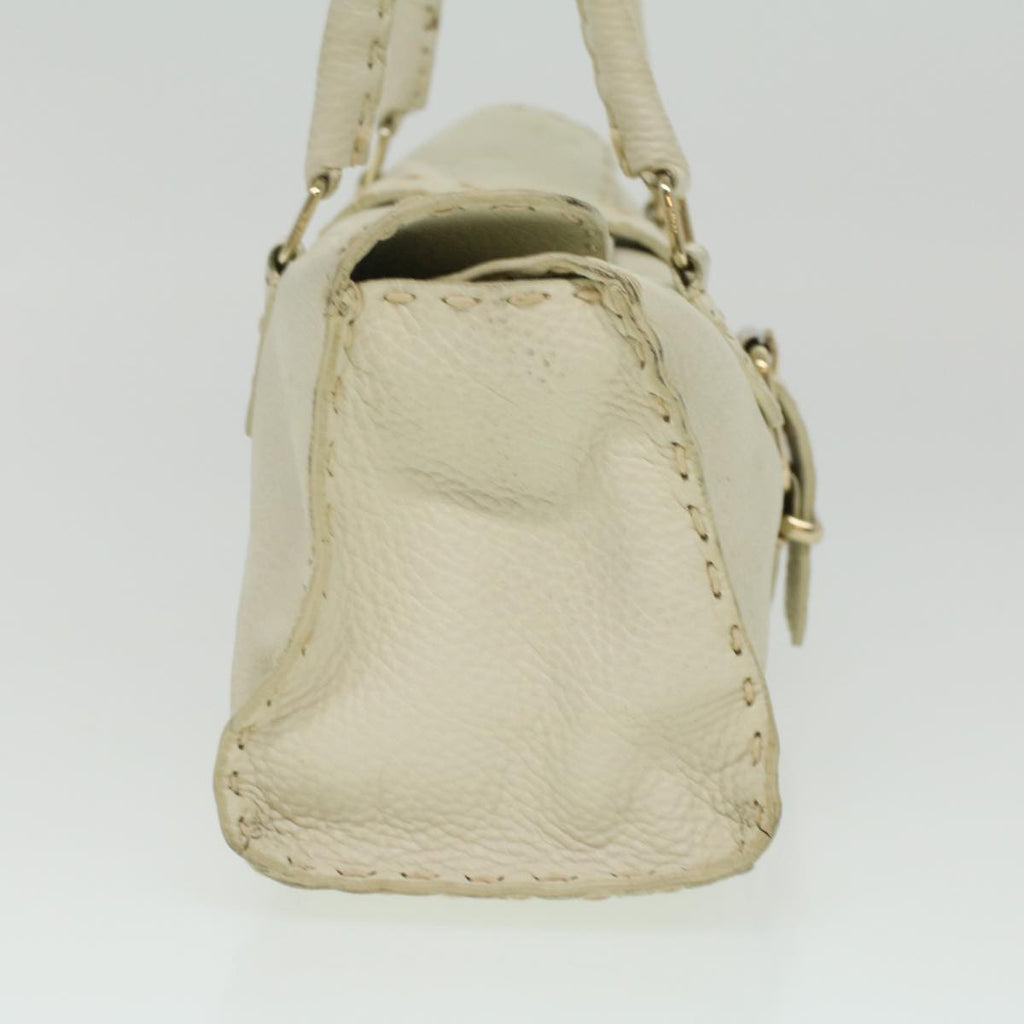 FENDI Celeria Shoulder Bag Leather White  ar8736