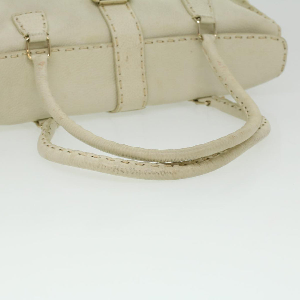 FENDI Celeria Shoulder Bag Leather White  ar8736