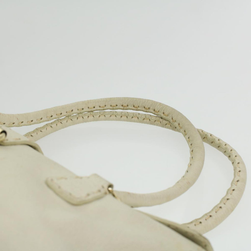 FENDI Celeria Shoulder Bag Leather White  ar8736