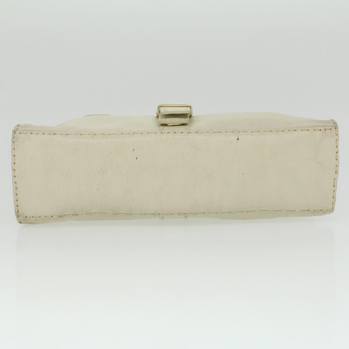FENDI Celeria Shoulder Bag Leather White  ar8736