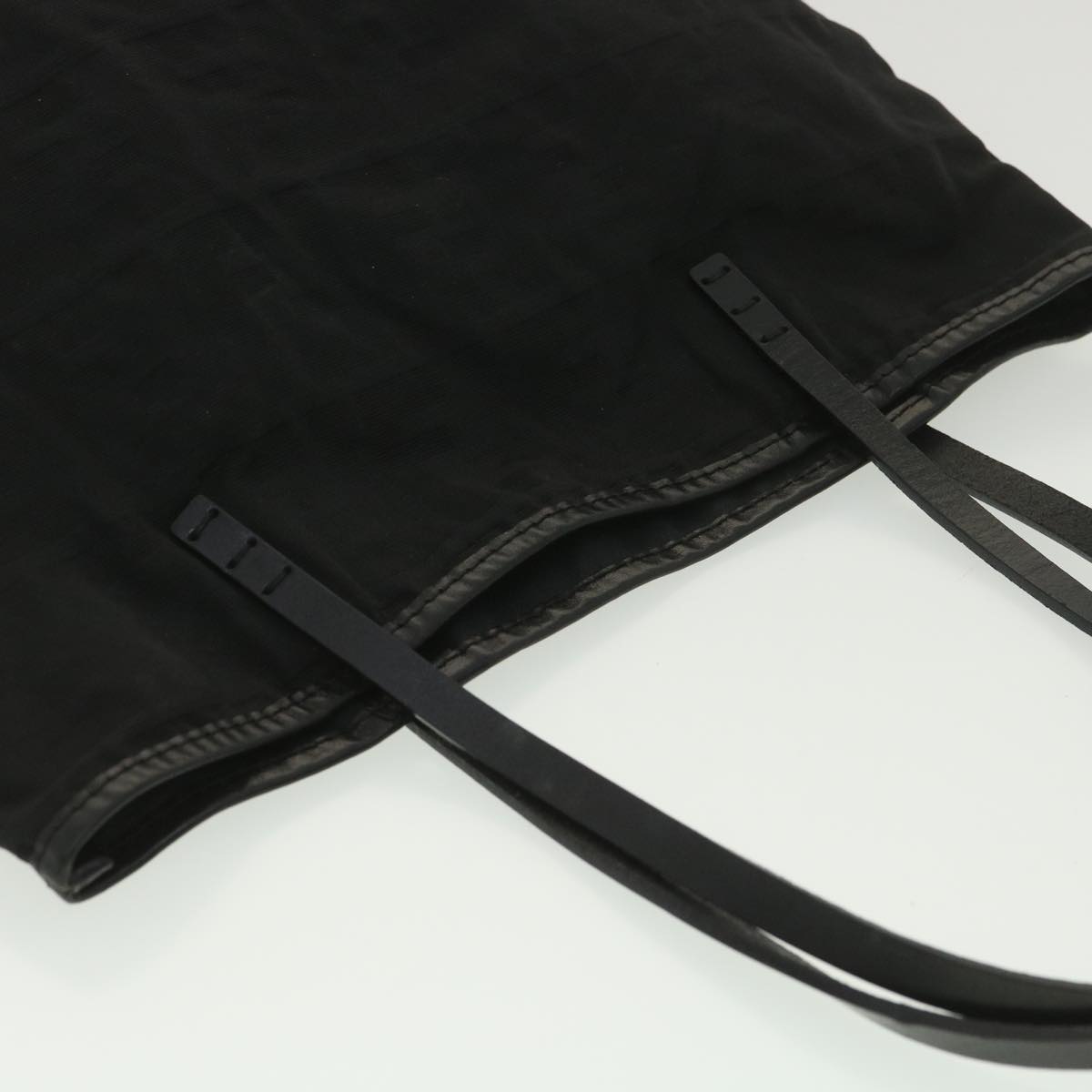 FENDI Zucca Canvas Tote Bag Black Brown  ar9031