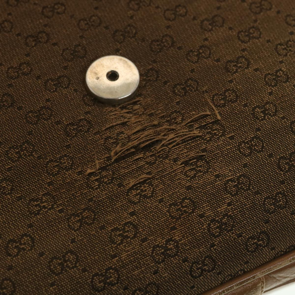 GUCCI Micro GG Canvas Shoulder Bag Beige Brown  ar9061
