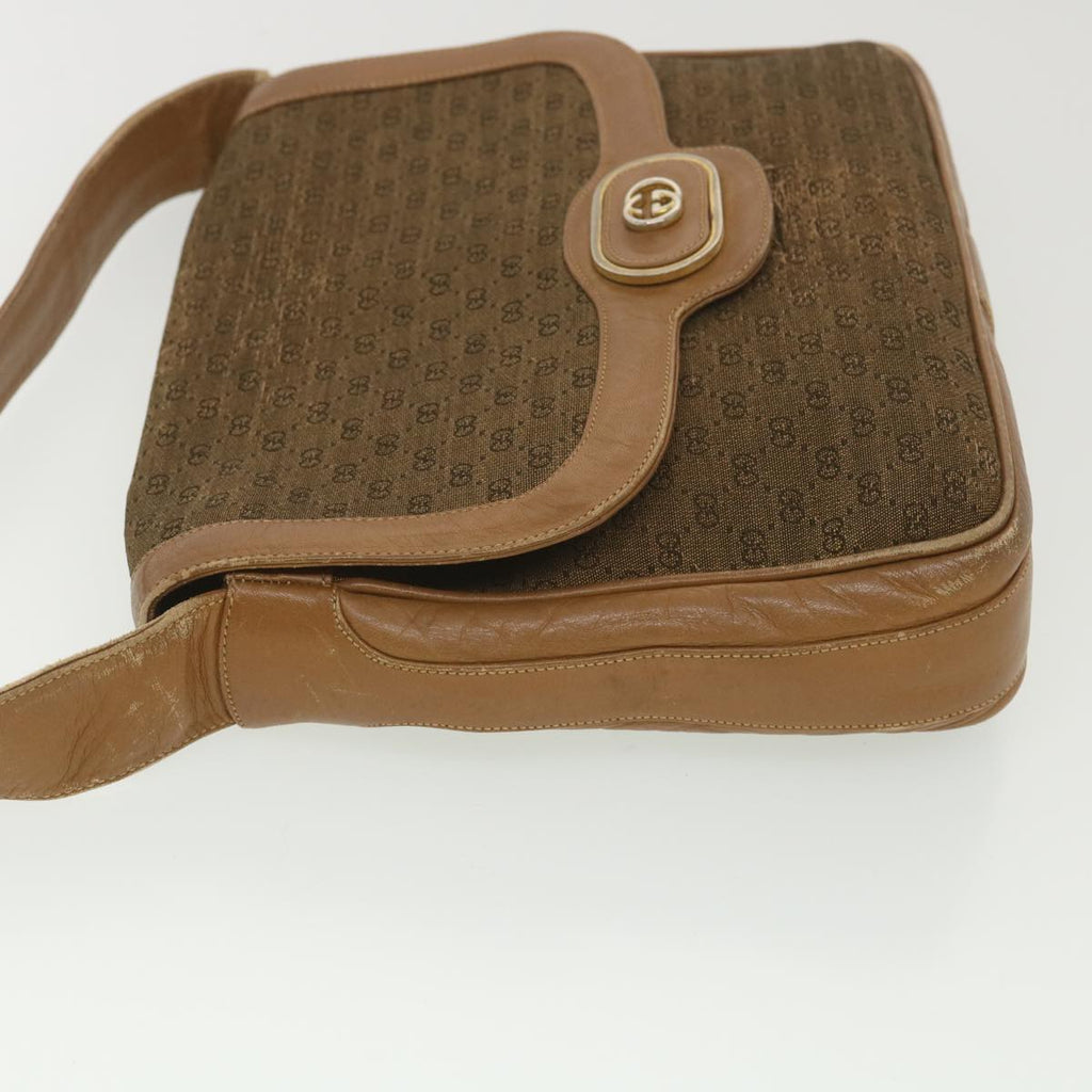 GUCCI Micro GG Canvas Shoulder Bag Beige Brown  ar9061