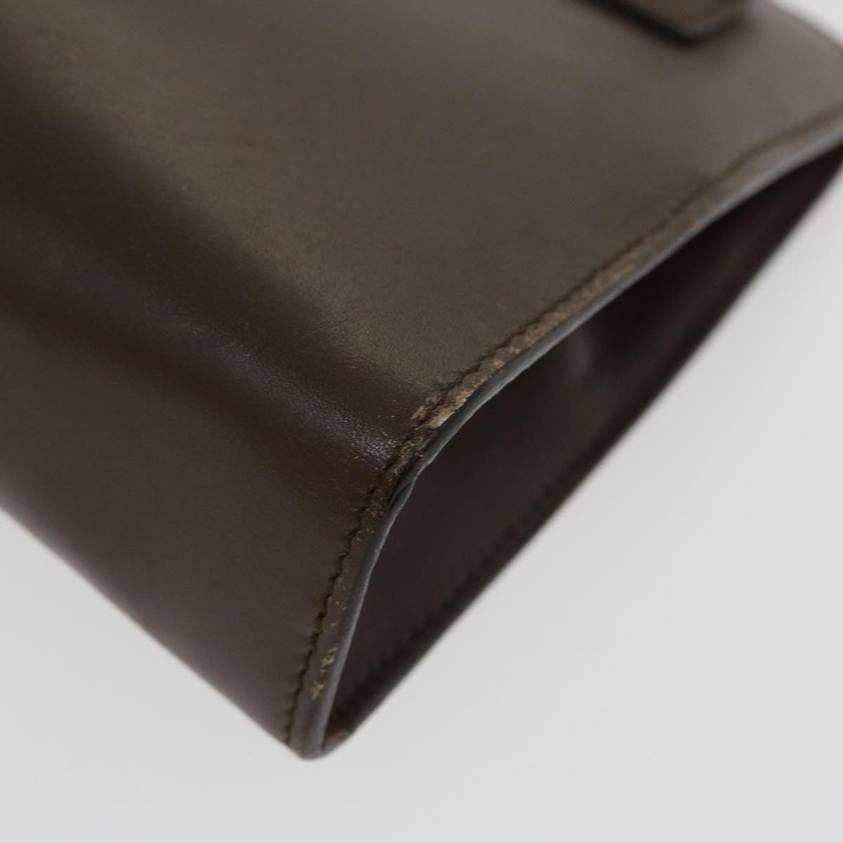 GUCCI Hand Bag Leather Brown  ar9113
