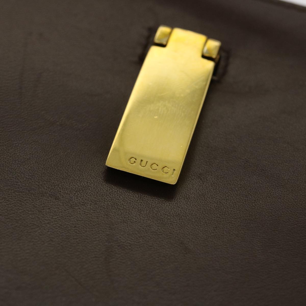 GUCCI Hand Bag Leather Brown  ar9113