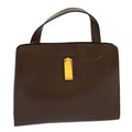 GUCCI Hand Bag Leather Brown  ar9113
