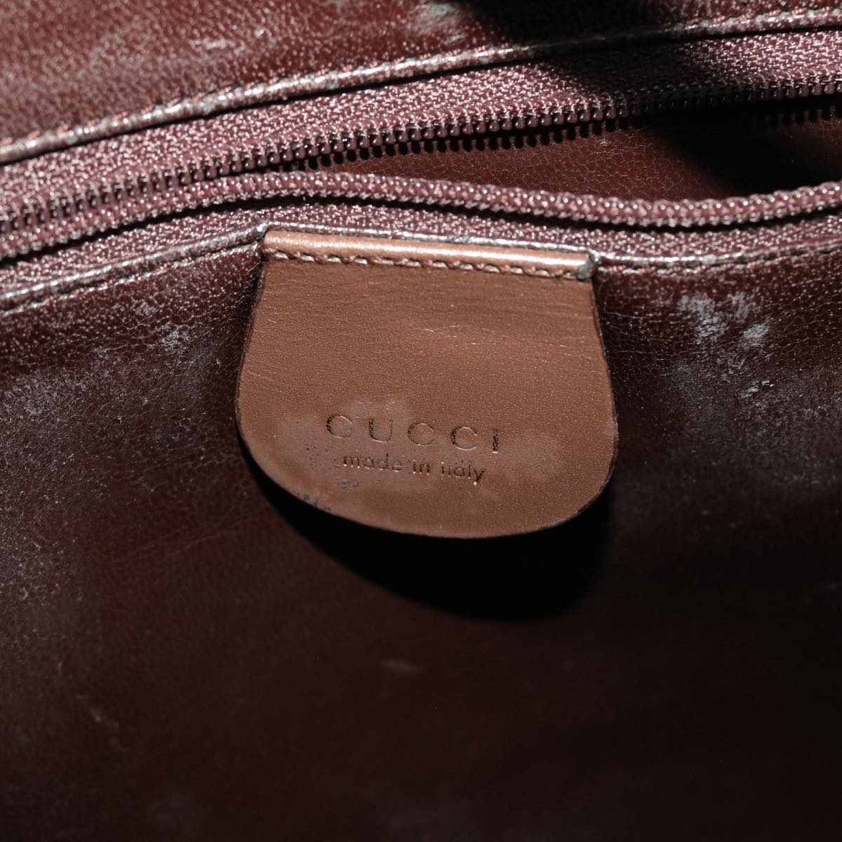 GUCCI Hand Bag Leather Brown  ar9546B