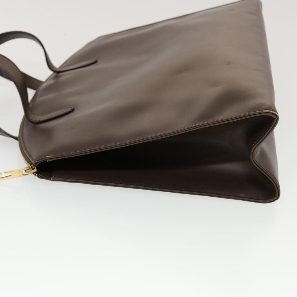 GUCCI Hand Bag Leather Brown  ar9546B