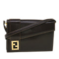 FENDI Shoulder Bag Leather Brown  ar9569