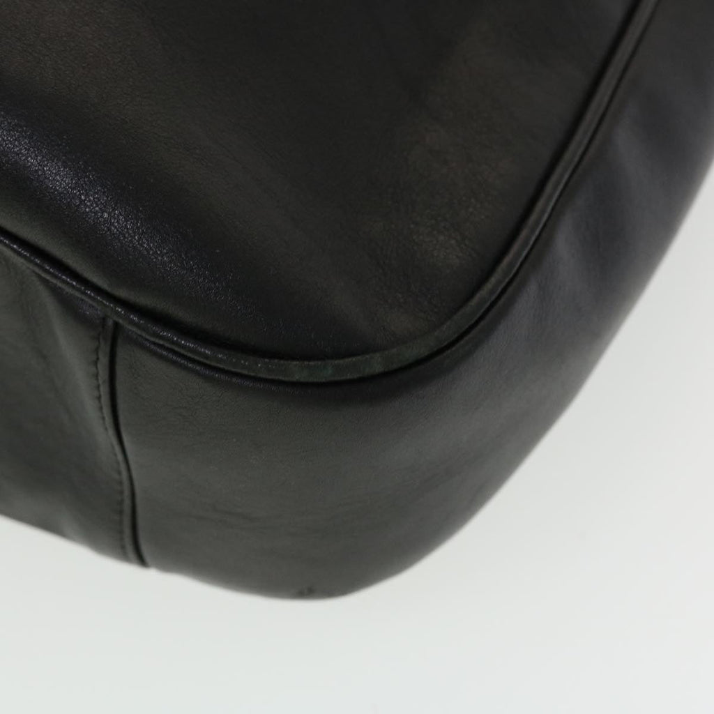GUCCI Bamboo Hand Bag Leather 2way Black 001.0166.1577  ar9614