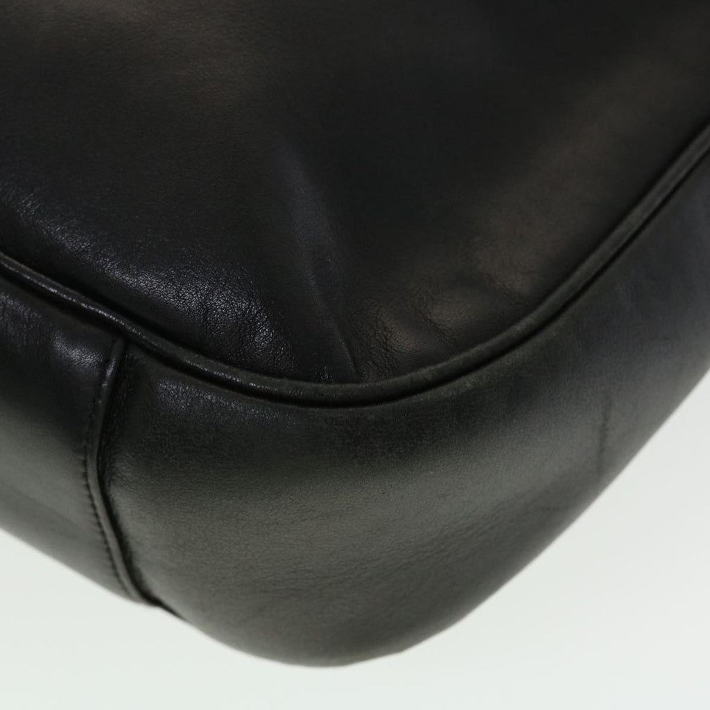 GUCCI Bamboo Hand Bag Leather 2way Black 001.0166.1577  ar9614