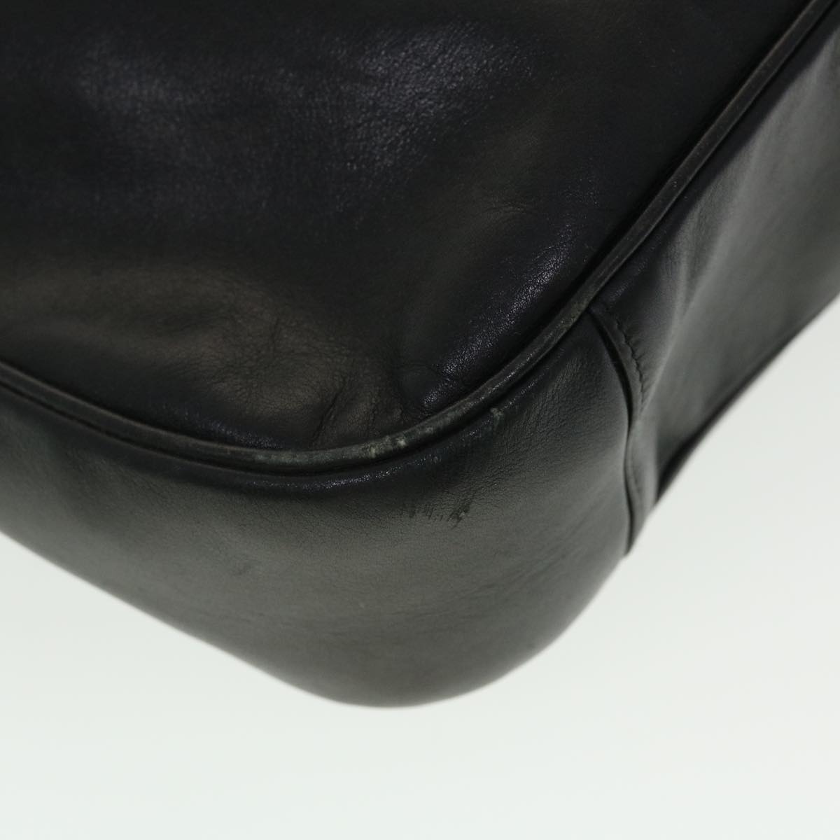 GUCCI Bamboo Hand Bag Leather 2way Black 001.0166.1577  ar9614