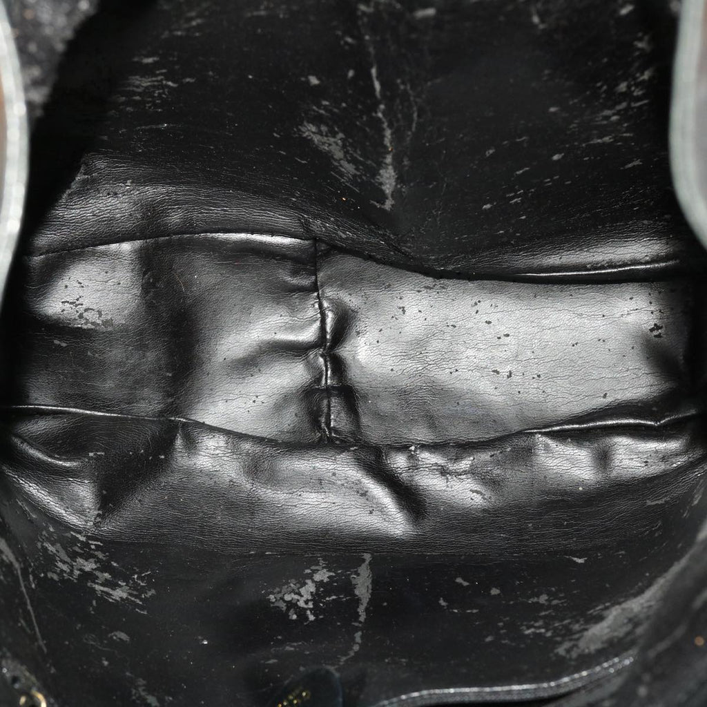 GUCCI Bamboo Hand Bag Leather 2way Black 001.0166.1577  ar9614