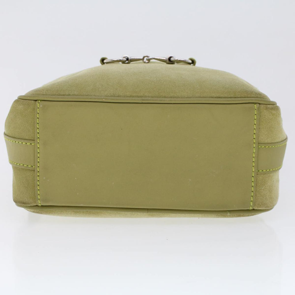GUCCI Shoulder Bag Suede Green 00734440221  ar9684B