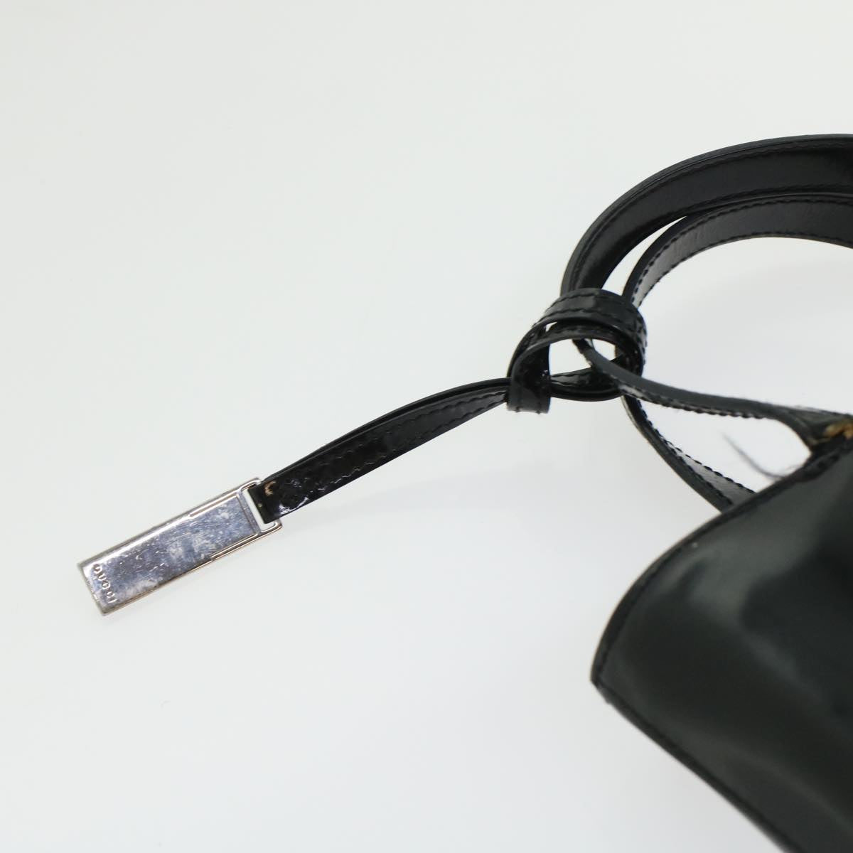 GUCCI Hand Bag Patent leather 2way Shoulder Bag Black 000-2113-0553  ar9686B