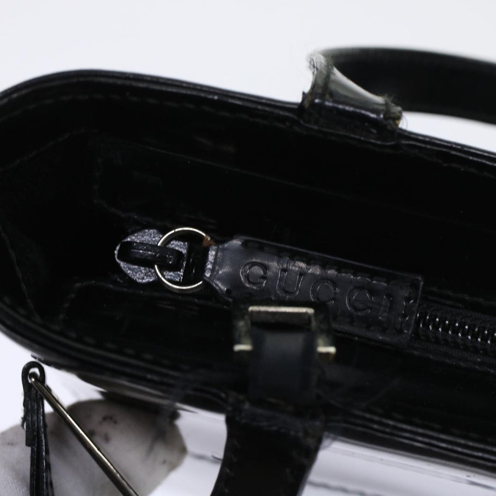 GUCCI Hand Bag Patent leather 2way Shoulder Bag Black 000-2113-0553  ar9686B