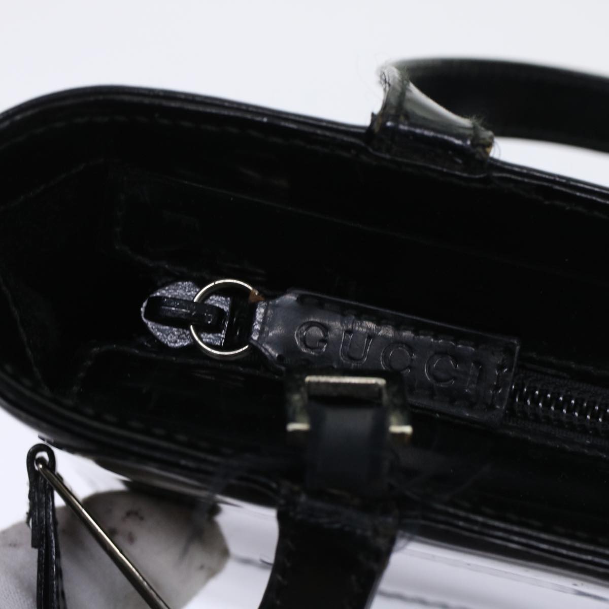 GUCCI Hand Bag Patent leather 2way Shoulder Bag Black 000-2113-0553  ar9686B