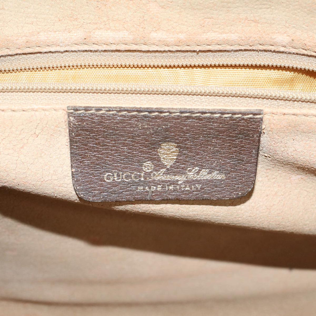 GUCCI GG Canvas Clutch Bag PVC Leather Beige 97.01.037  ar9696B