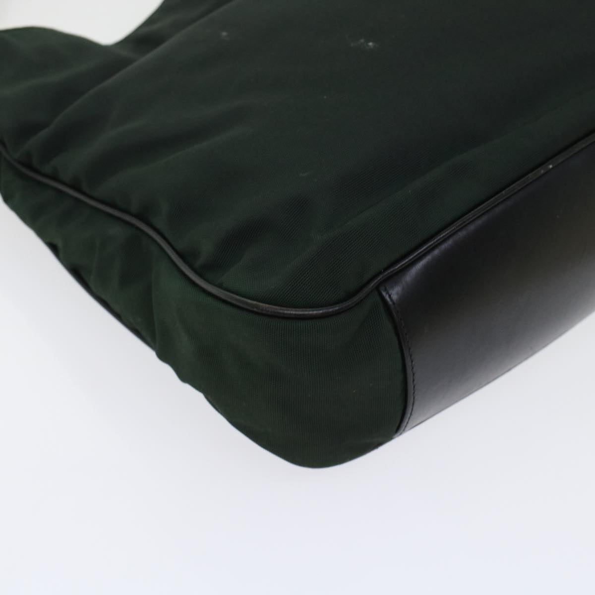 GUCCI Bamboo Shoulder Bag Nylon Leather Green 001 1638 3754  ar9698B