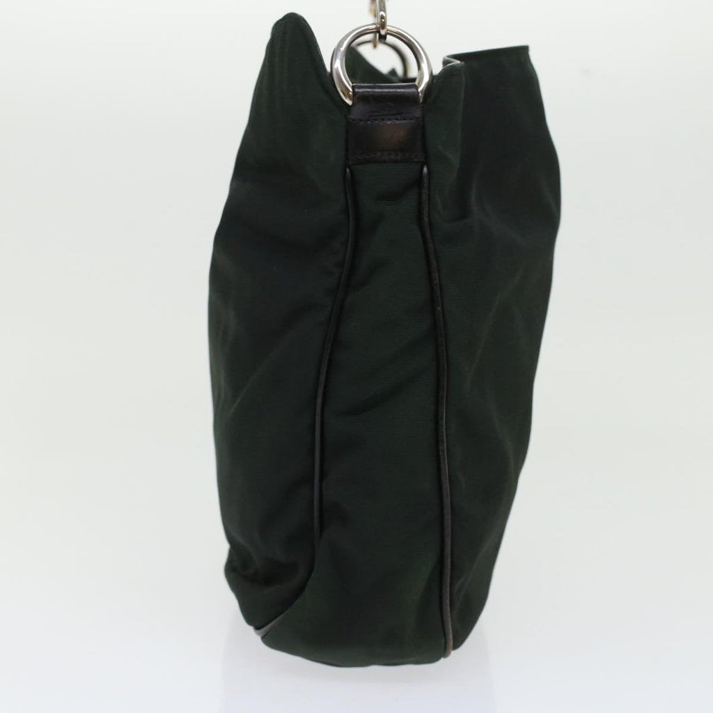 GUCCI Bamboo Shoulder Bag Nylon Leather Green 001 1638 3754  ar9698B