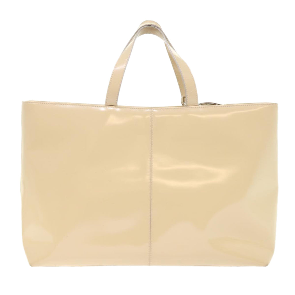 GUCCI Hand Bag Patent leather 2way Beige 002-2113-0476  ar9776