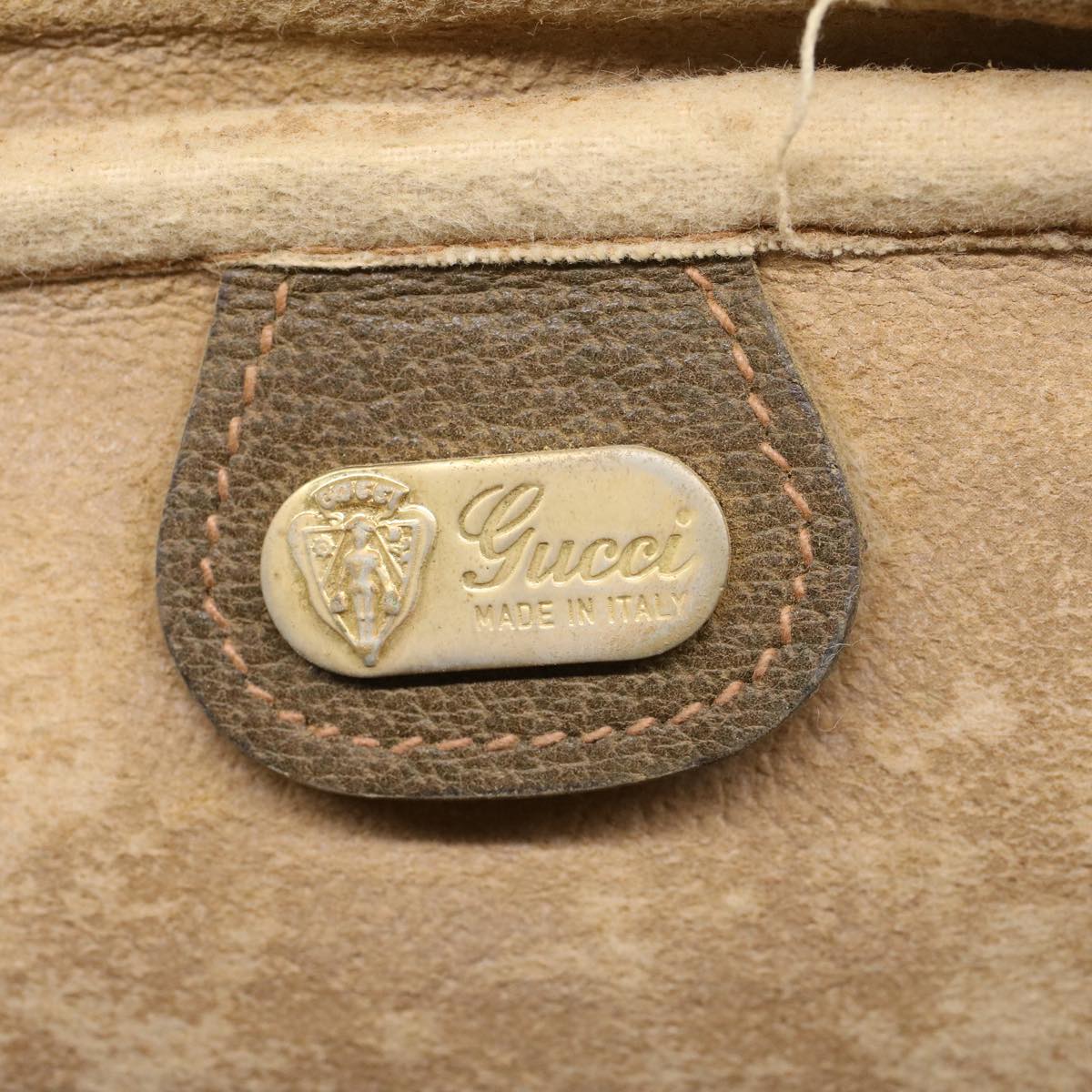GUCCI GG Canvas Clutch Bag PVC Leather Beige  ar9845
