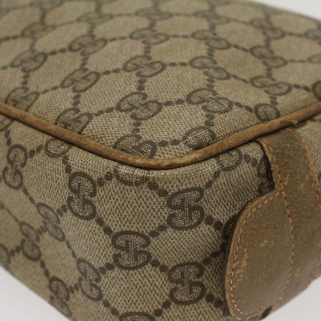 GUCCI GG Canvas Clutch Bag PVC Leather Beige  ar9845