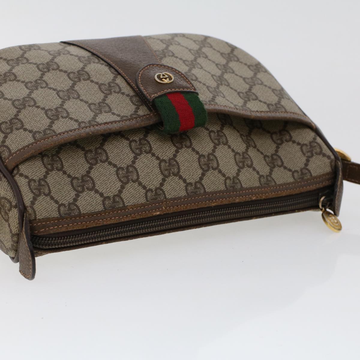 GUCCI GG Canvas Web Sherry Line Shoulder Bag Beige 0011936177  ar9950