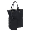 FENDI Zucchino Canvas Tote Bag Black  ar9954