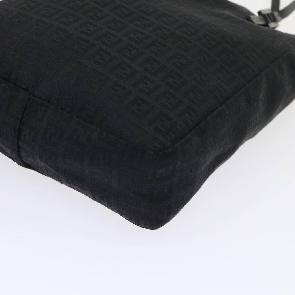 FENDI Zucchino Canvas Tote Bag Black  ar9954