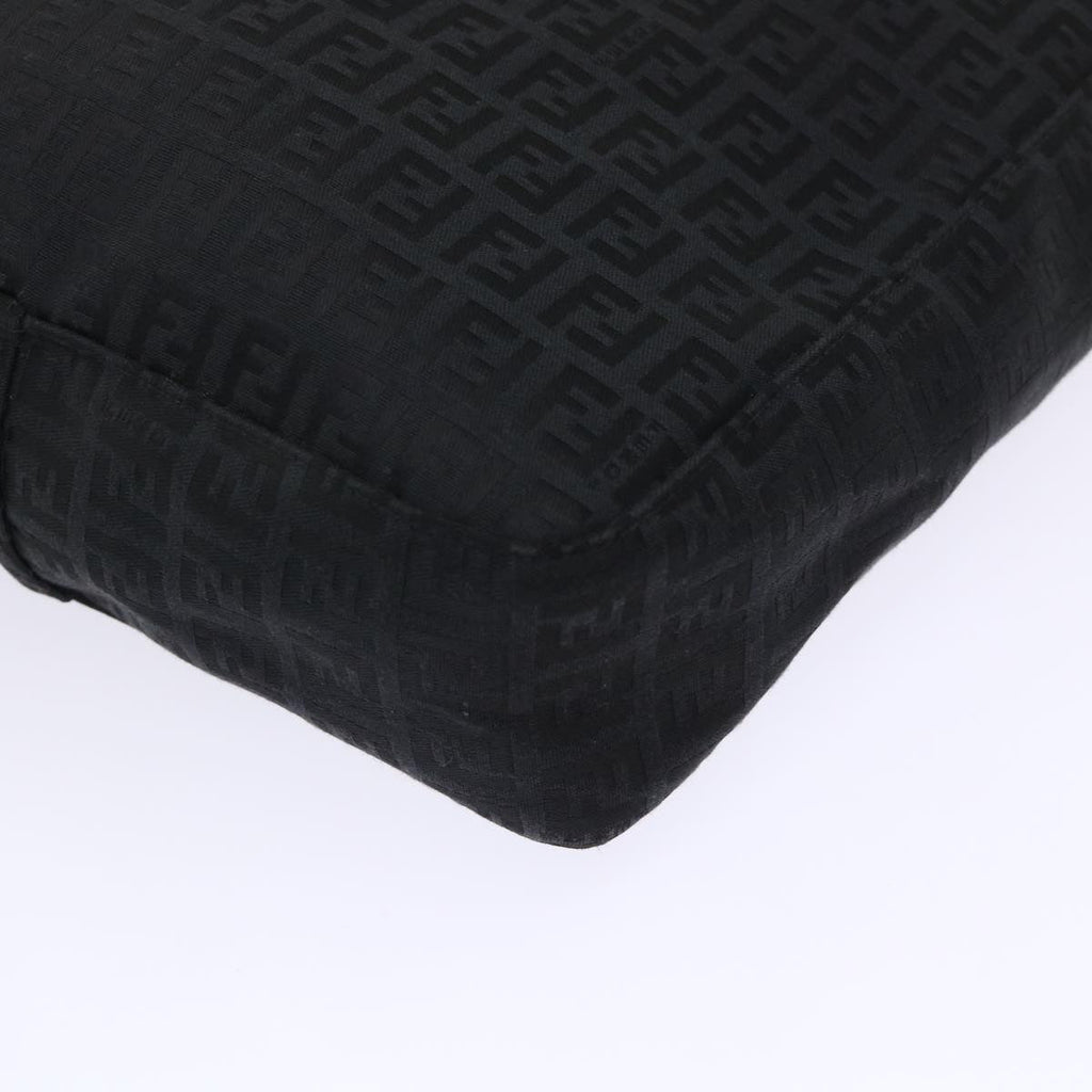 FENDI Zucchino Canvas Tote Bag Black  ar9954