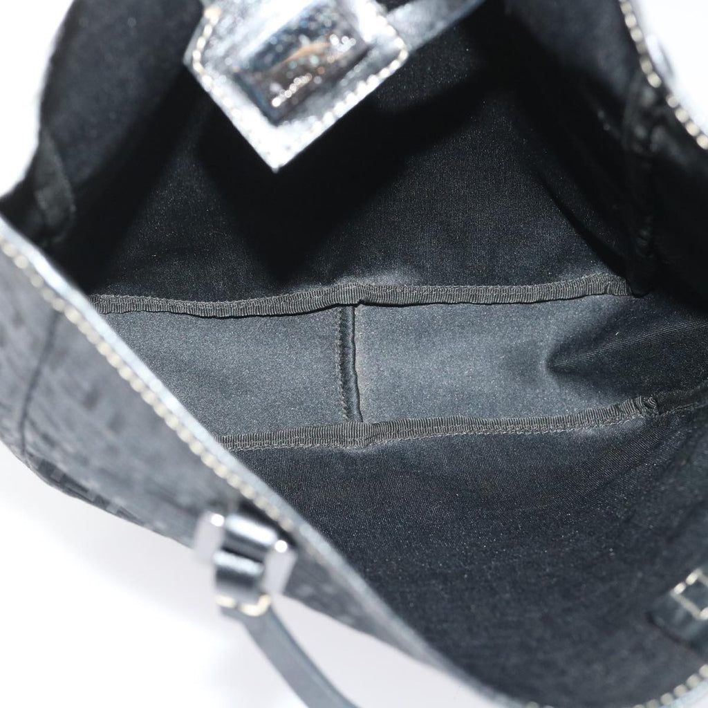 FENDI Zucchino Canvas Tote Bag Black  ar9954
