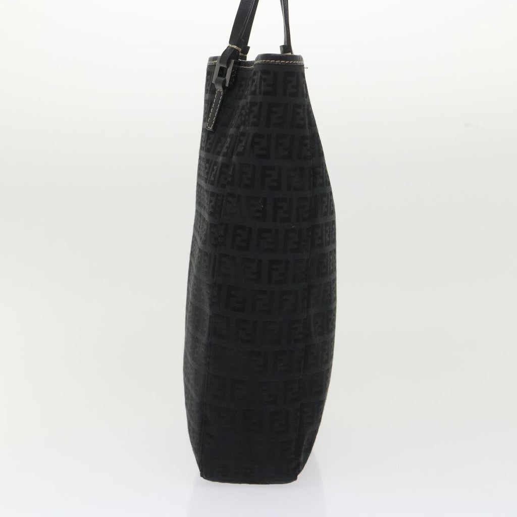 FENDI Zucchino Canvas Tote Bag Black  ar9954