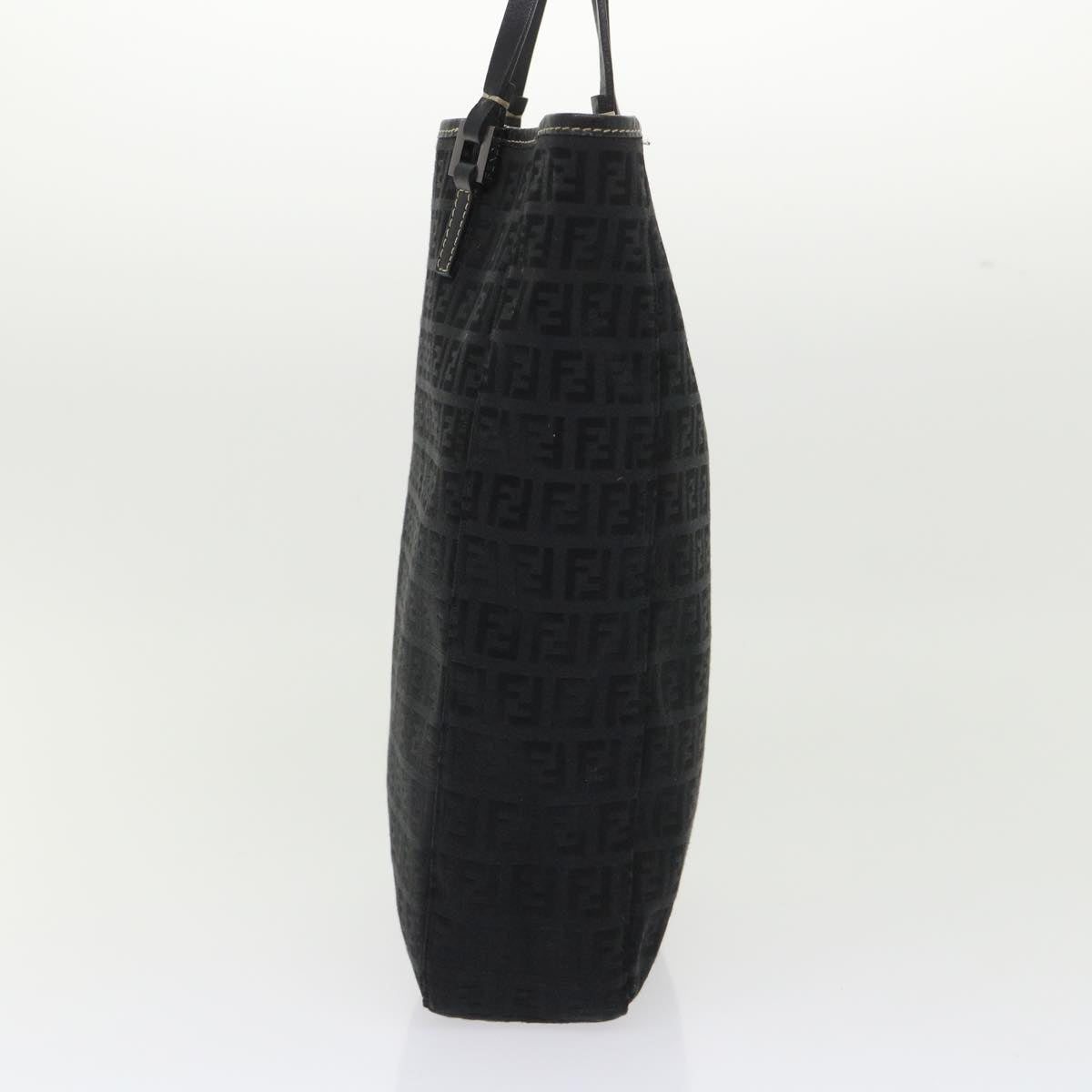 FENDI Zucchino Canvas Tote Bag Black  ar9954