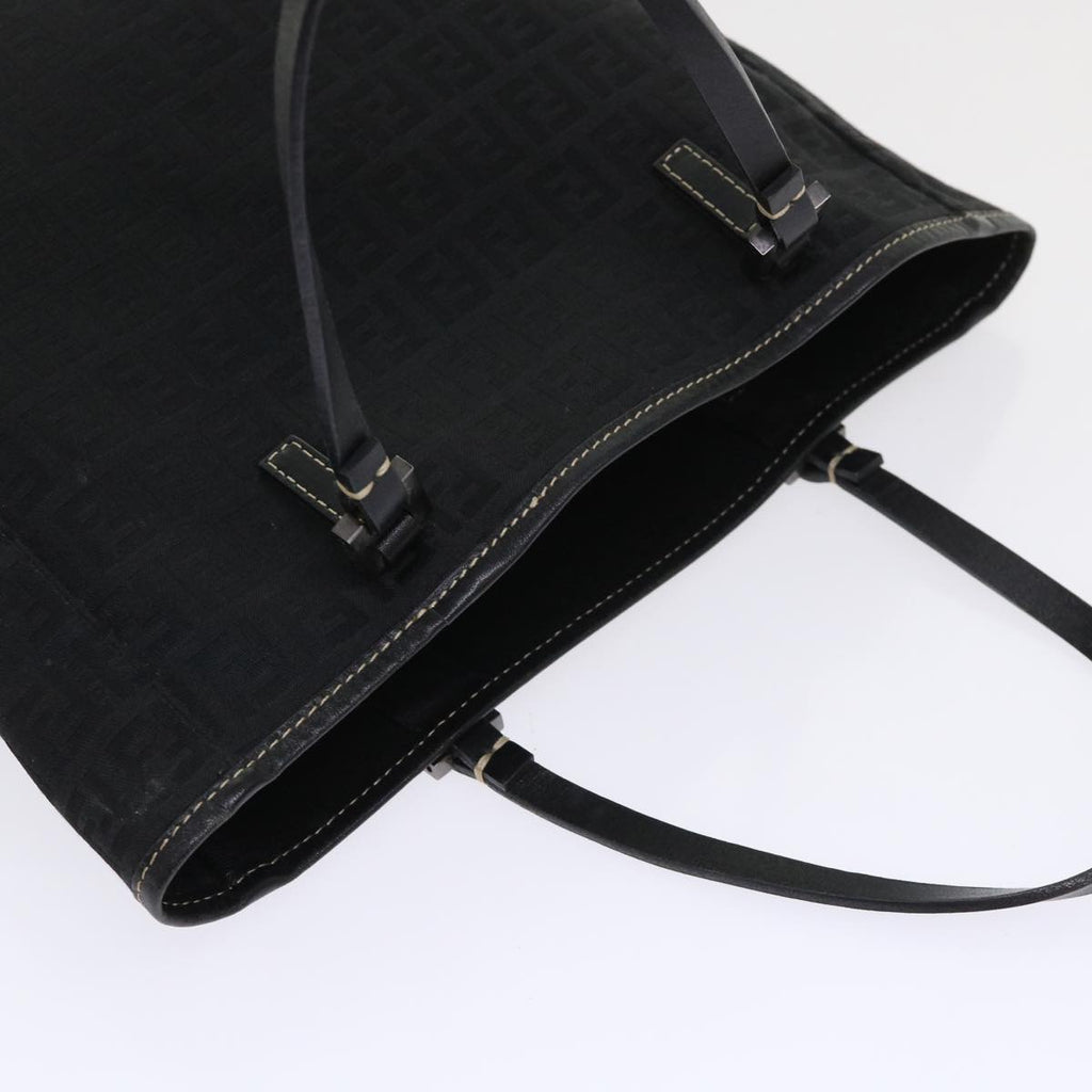 FENDI Zucchino Canvas Tote Bag Black  ar9954