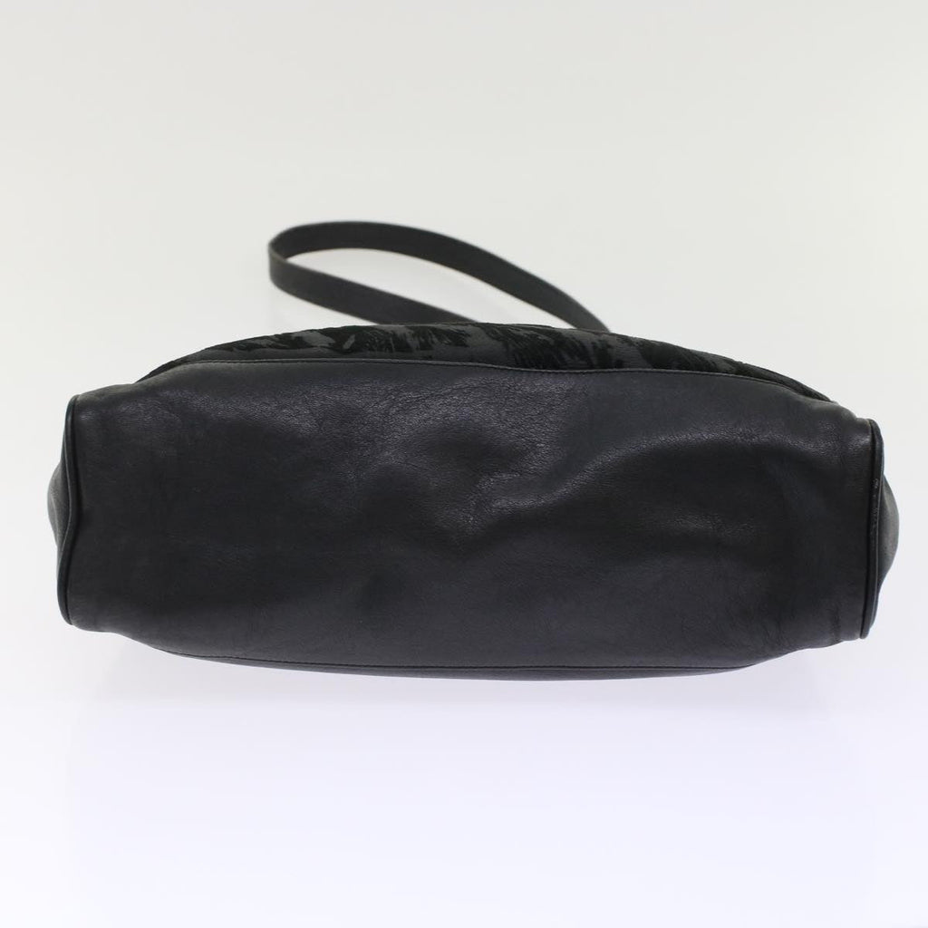 GUCCI Shoulder Bag Suede Leather Black  ar9974
