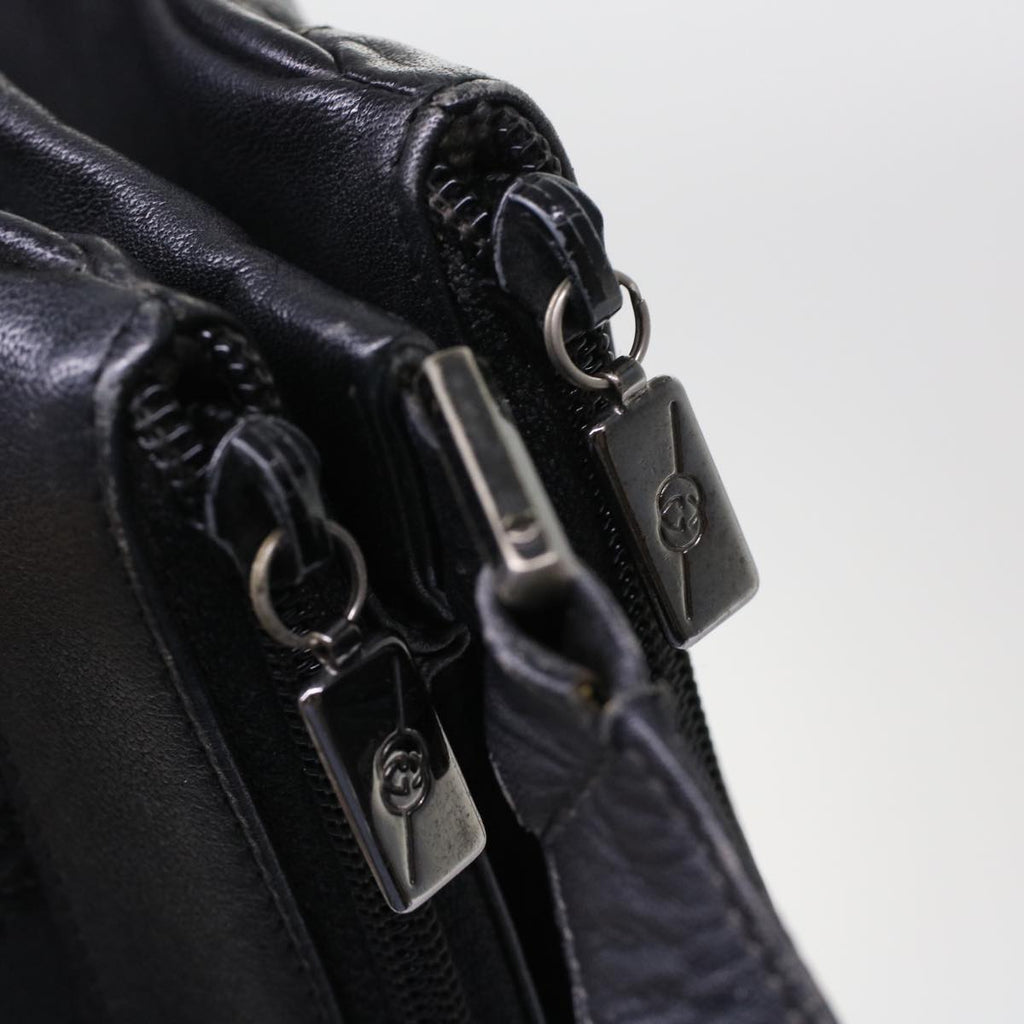 GUCCI Shoulder Bag Suede Leather Black  ar9974