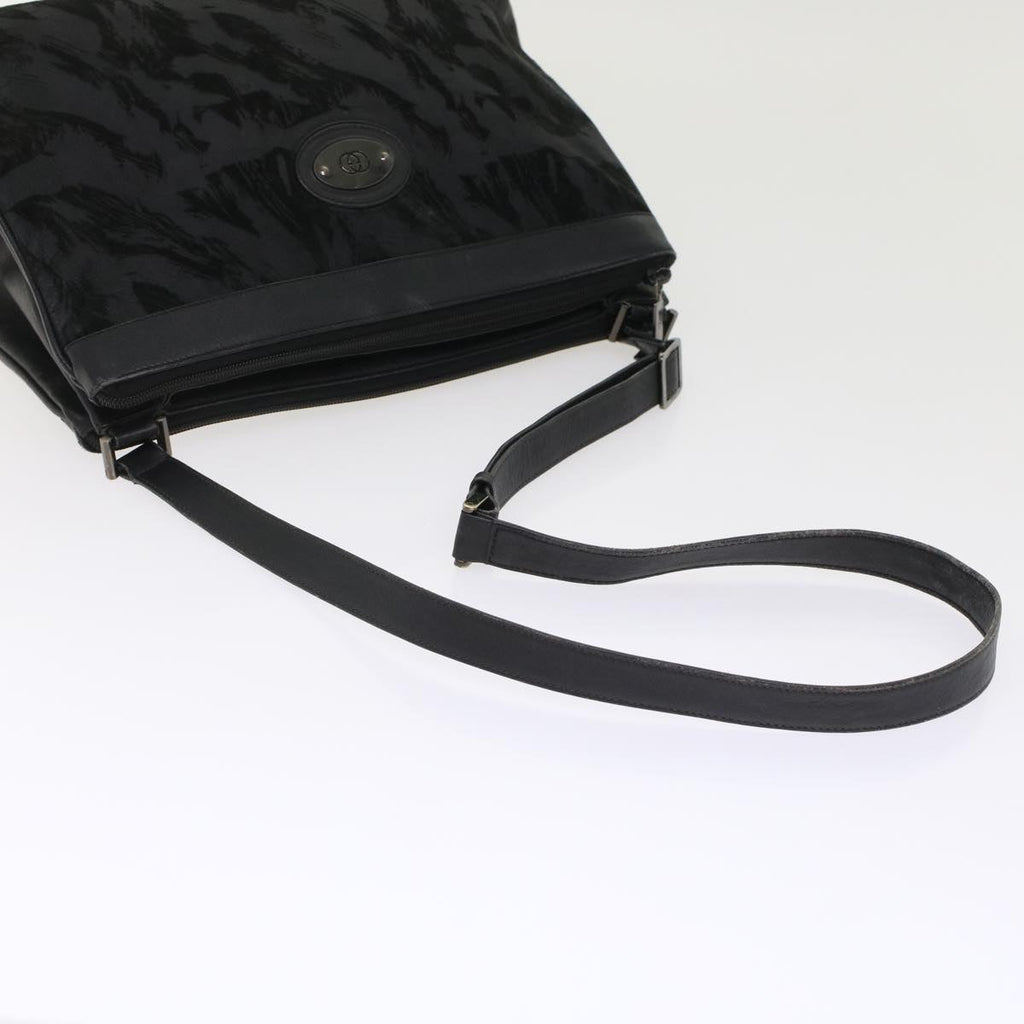 GUCCI Shoulder Bag Suede Leather Black  ar9974
