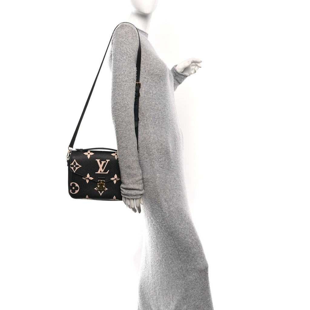 Louis Vuitton Empreinte Monogram Giant Pochette Metis Black Beige